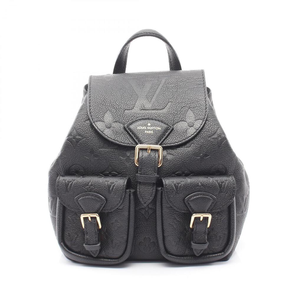 Louis Vuitton Backpack Monogram Empreinte Noir Black Rucksack Bag Leather Black